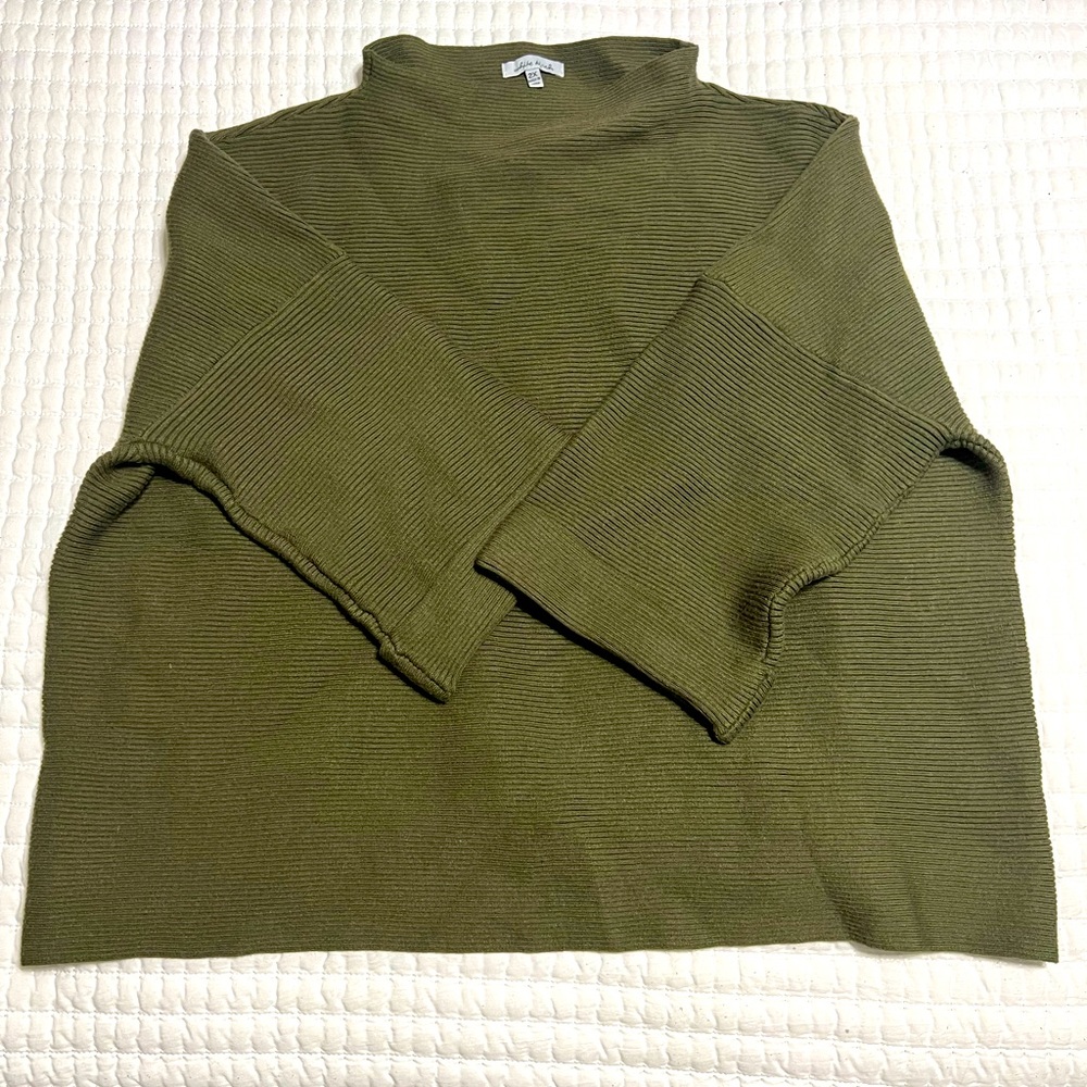 Lightweight stretchy funnel neck sweater